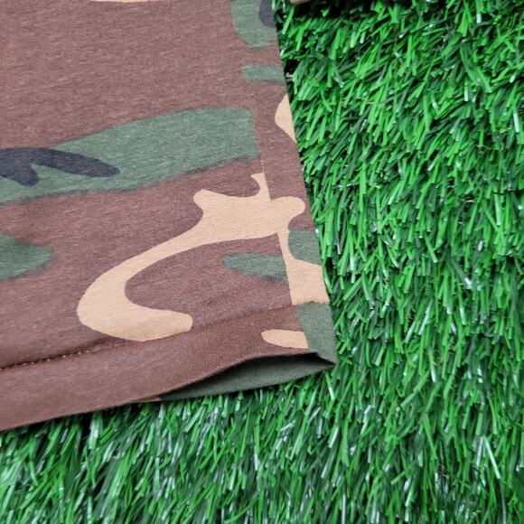 VTG 90s Badger USA Made Woodland Long Sleeve Camo T-Shirt Mens Large - Picture 3 of 11